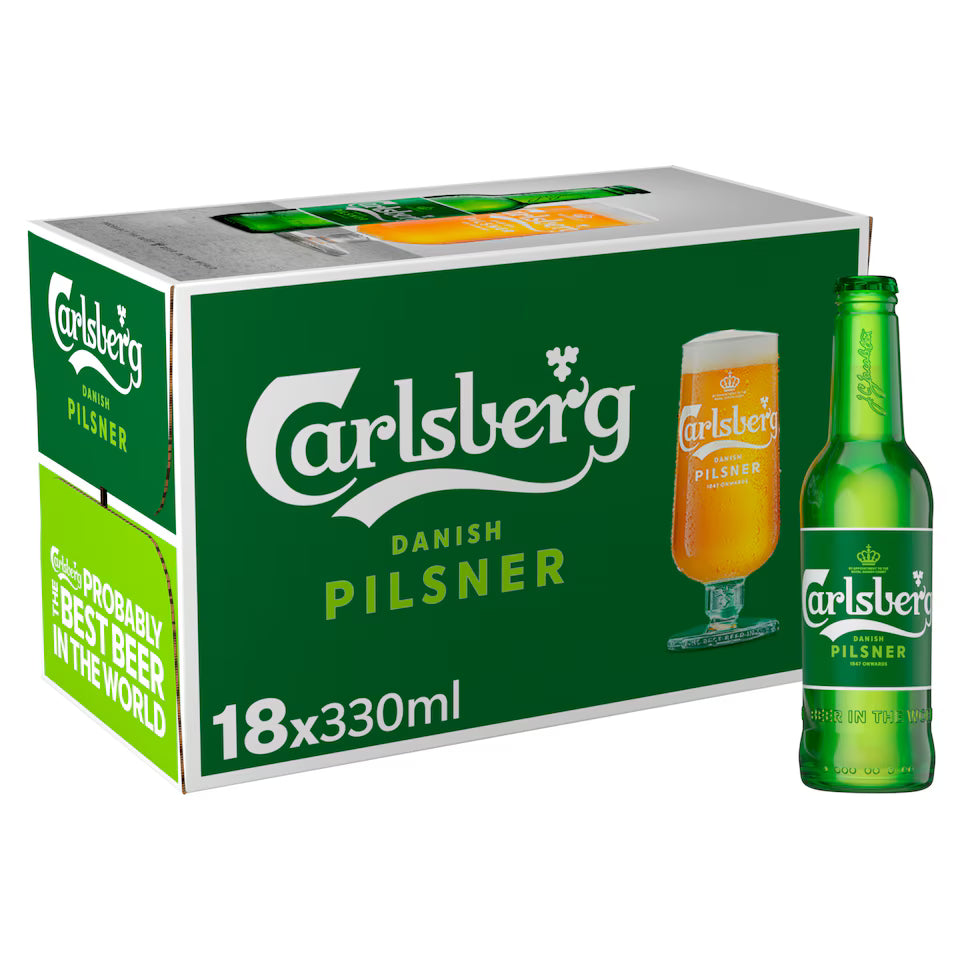 Carlsberg Danish Pilsner Lager Beer 18 & 24x 330ml Bottle Pack
