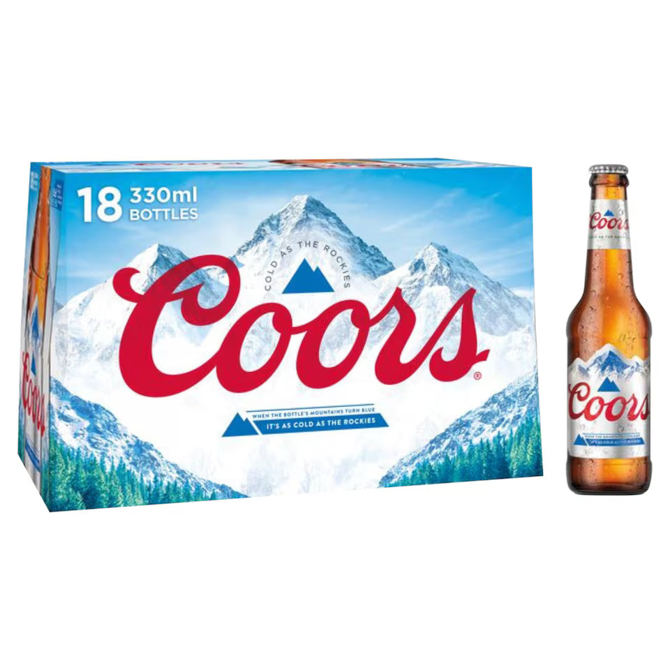 Coors Lager 18x 330ml Bottle Pack