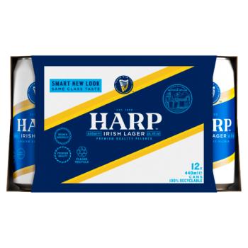 Harp Premium Irish Larger 12x 440ml Cans