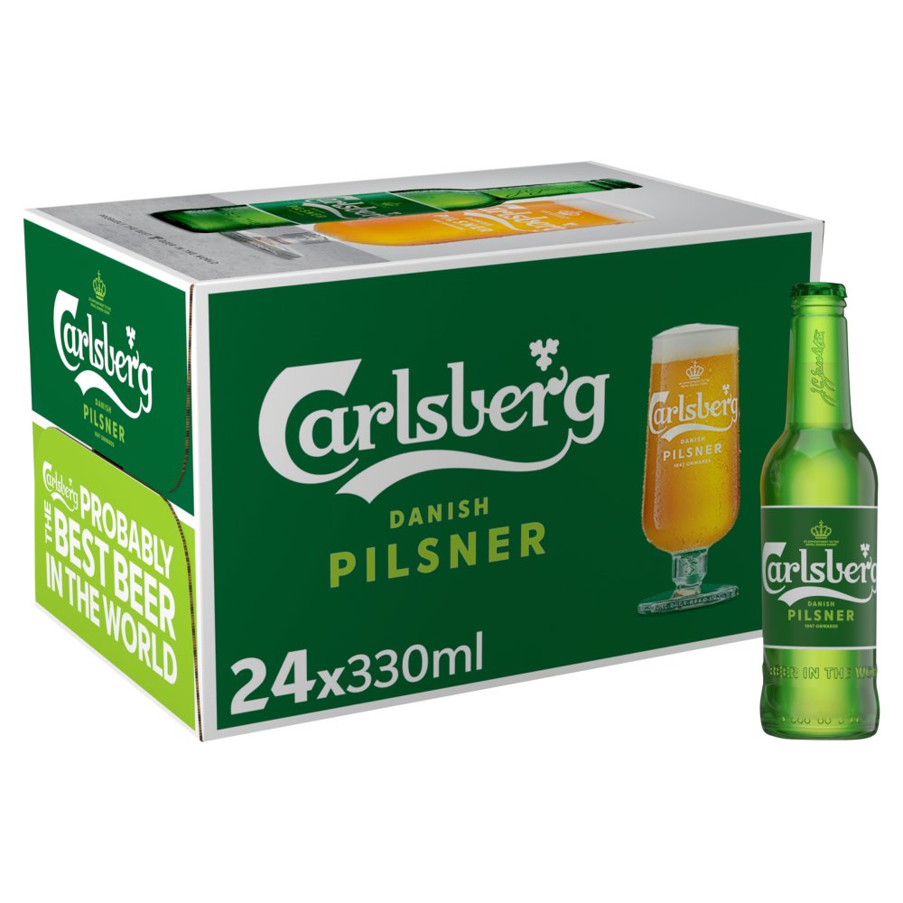 Carlsberg Danish Pilsner Lager Beer 18 & 24x 330ml Bottle Pack