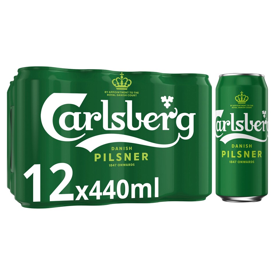 Carlsberg Danish Pilsner Beer 12x 440ml Cans