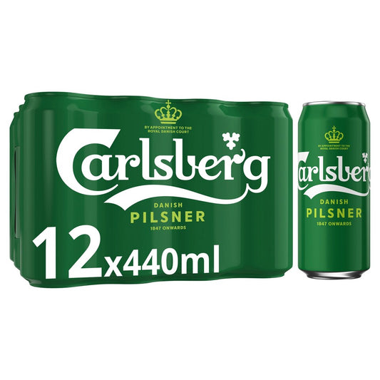 Carlsberg Danish Pilsner Beer 12x 440ml Cans