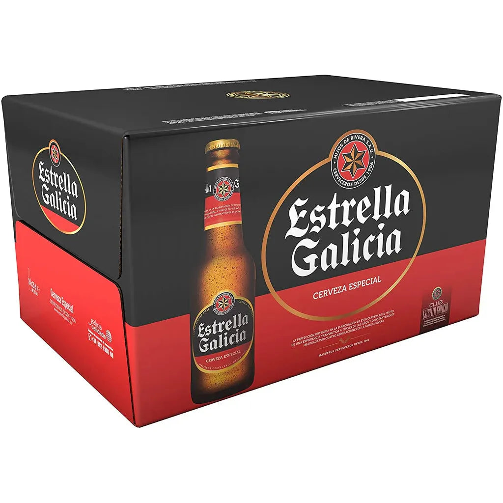Estrella Damm Premium Lager Beer 24x 330ml Bottle Pack
