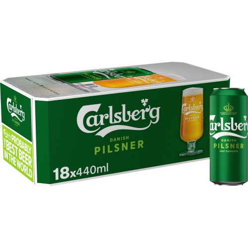 Carlsberg Danish Pilsner Beer 18x 440ml Cans
