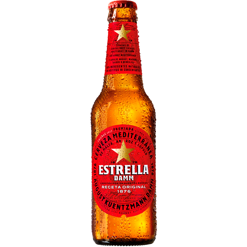 Estrella Damm Premium Lager Beer 24x 330ml Bottle Pack