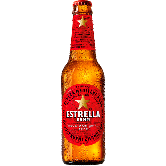 Estrella Damm Premium Lager Beer 24x 330ml Bottle Pack